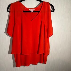 Juicy Couture Vibrant Red Layered Blouse